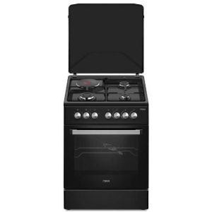 Mika 5060, 3 Gas Jet Burners + 1 Rapid Hot Plate, Electric Oven, Rotisserie, Button Ignition Standing Gas Cooker