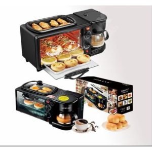 Sokany 3-in-1 Breakfast Maker – Toaster Oven, Coffee Maker & Non-Stick Griddle Combo Appliance
