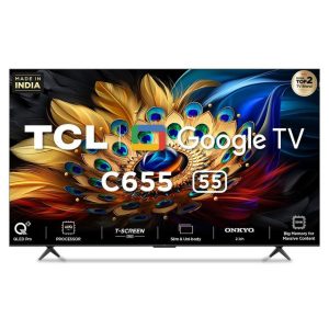 TCL 55C655 55 Inch UHD 4K QLED Gaming In Dolby Vision Smart TV (2024) Model - Black