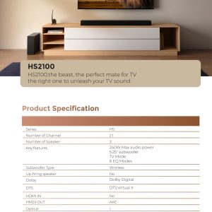 Hisense sondbar SH2100 200 watts